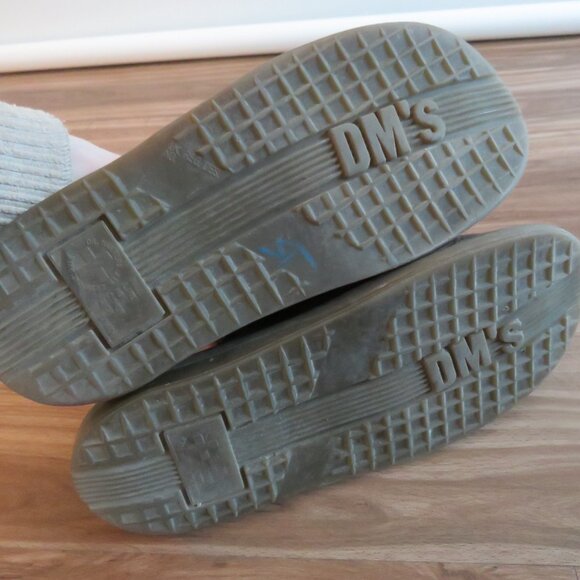 VINTAGE DR. MARTENS Slip On Chunky Wedge Brown Leather Sandals Clogs Y2K Size 6 - Picture 12 of 15